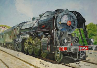 Print of Train Paintings by Gerard Duchene