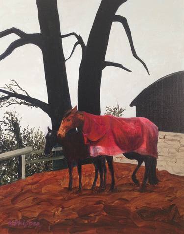 Print of Documentary Horse Paintings by Kerry Phippen