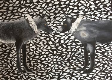 Original Figurative Animal Paintings by Kerry Phippen