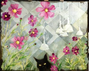 Original Fine Art Cats Paintings by Larissa Mayorova