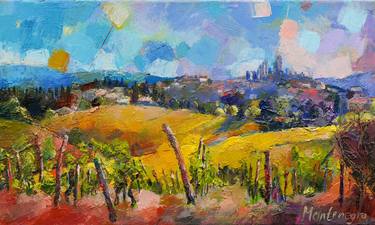 Tuscan landscape at San Gimignano thumb