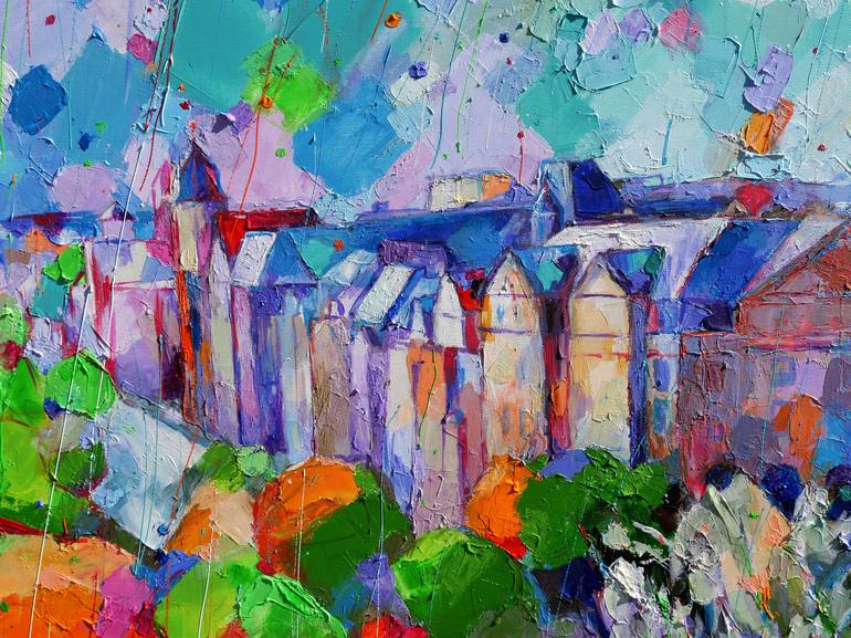 Original Contemporary Cities Painting by Miriam Montenegro