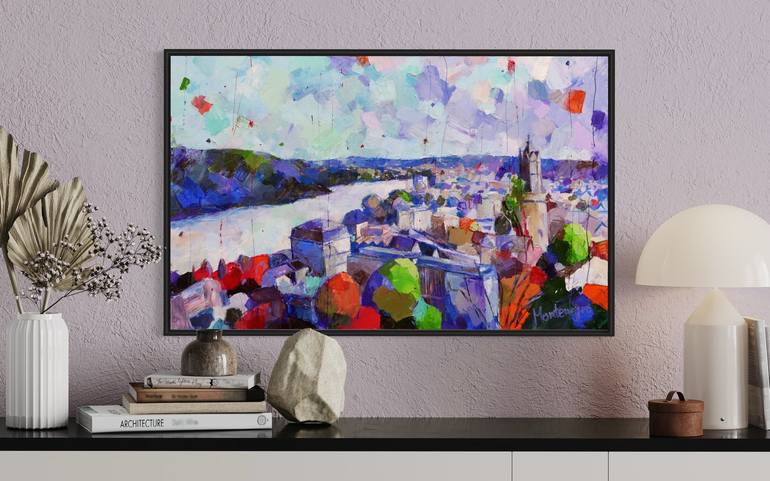 Original Contemporary Cities Painting by Miriam Montenegro