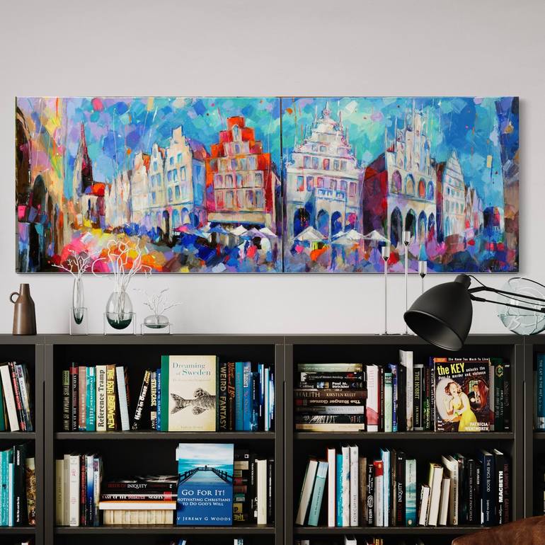 Original Cities Painting by Miriam Montenegro