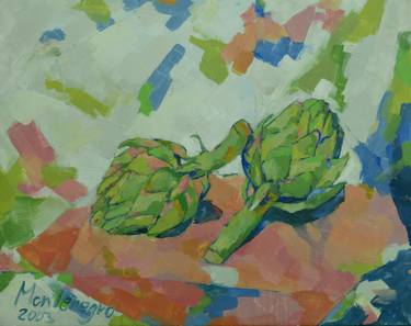 Original Cubism Cuisine Paintings by Miriam Montenegro