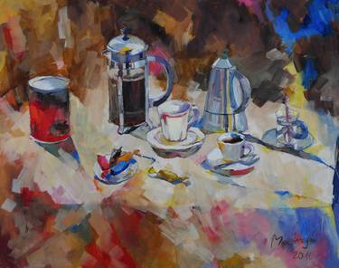 Original Modern Food & Drink Paintings by Miriam Montenegro