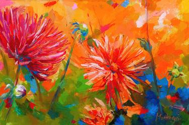 Original Expressionism Floral Paintings by Miriam Montenegro