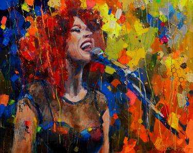 Original Expressionism Music Paintings by Miriam Montenegro