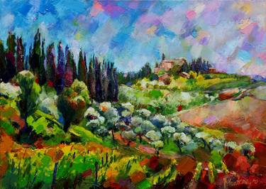 Original Expressionism Landscape Paintings by Miriam Montenegro