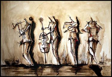 Print of Music Paintings by Naim Idrizi