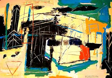 Original Abstract Expressionism Abstract Paintings by Janis Kirstein