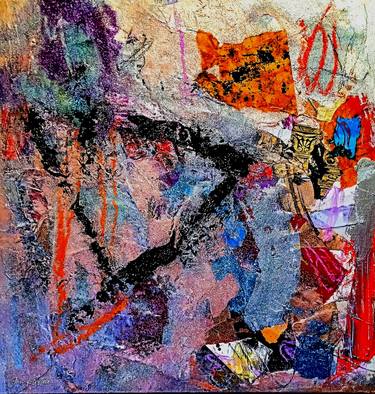 Original Abstract Expressionism Abstract Mixed Media by Janis Kirstein