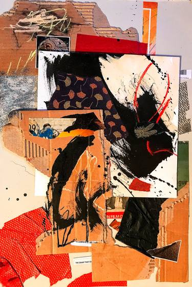 Original Abstract Mixed Media by Janis Kirstein