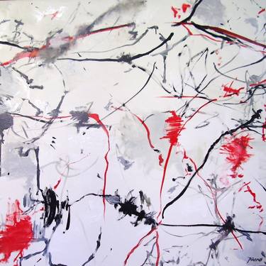 Original Fine Art Abstract Paintings by Rossana Pinero