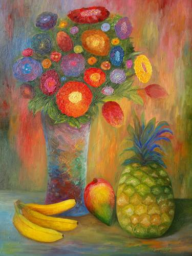 Print of Expressionism Still Life Paintings by Stefan Silvestru