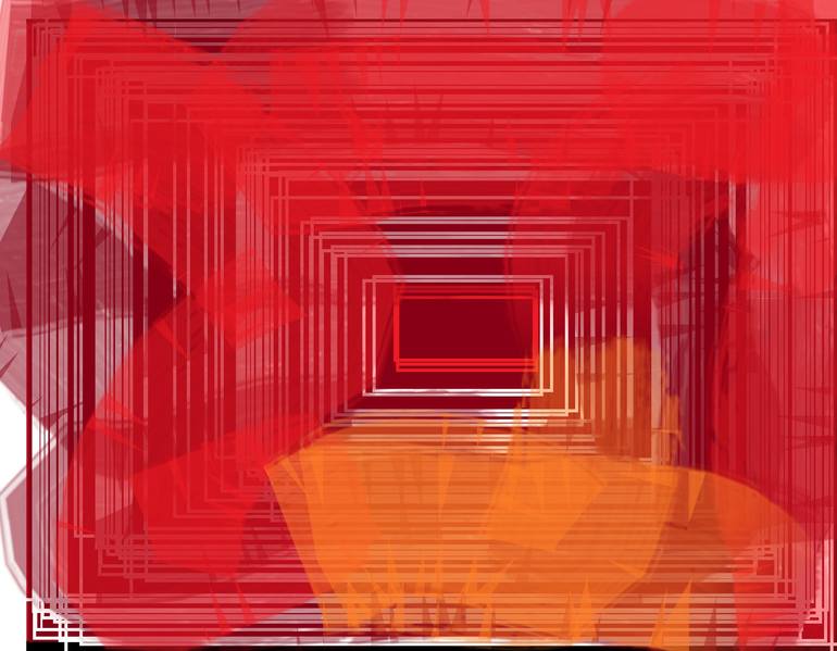 Original Abstract Architecture Drawing by Princess Zo Flamma-Hill