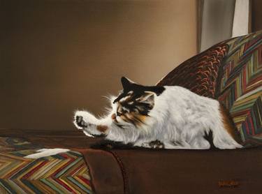 Print of Realism Cats Paintings by Laurie Tietjen