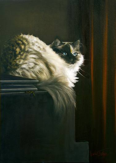 Print of Realism Cats Paintings by Laurie Tietjen