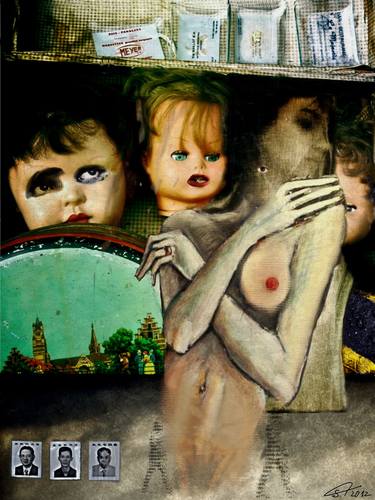 Original Surrealism Pop Culture/Celebrity Collage by Sven Teuber