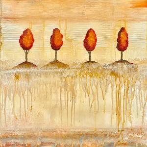 Four Blooming Trees