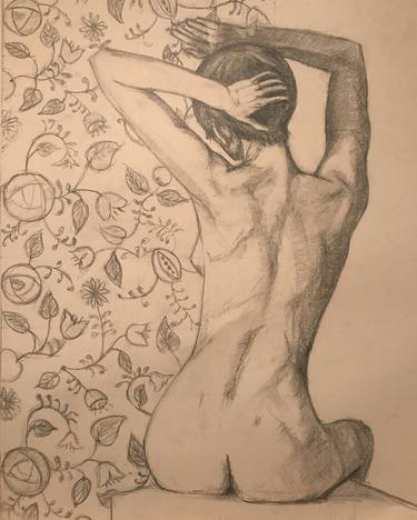 Original Nude Drawing by A. M. Dietch