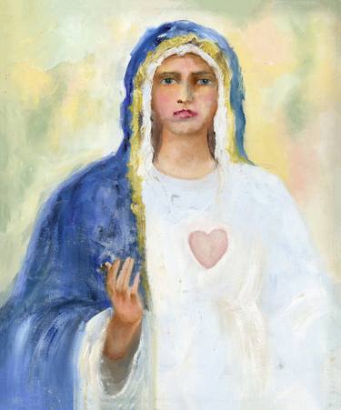 Original Impressionism Religion Painting by María Lidia Muñoz