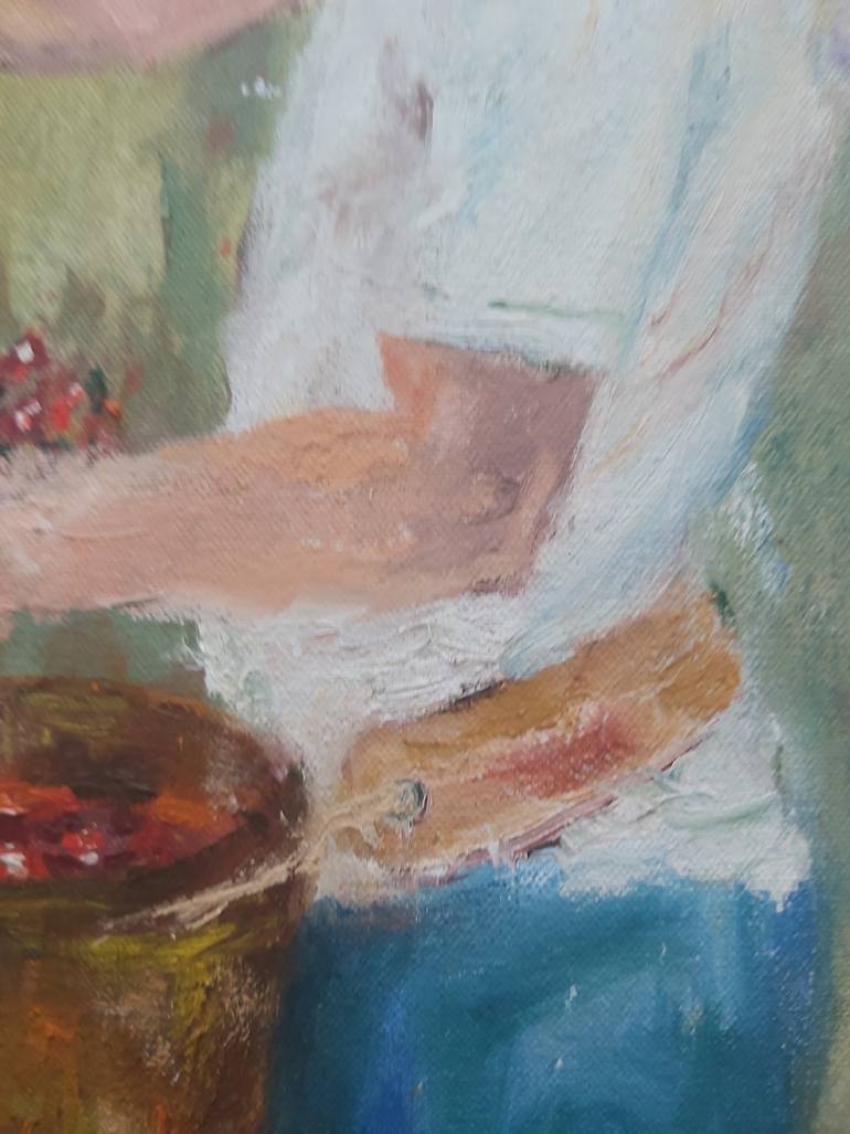 Original Impressionism Rural Life Painting by María Lidia Muñoz
