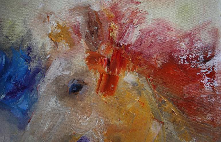 Original Expressionism Horse Painting by María Lidia Muñoz