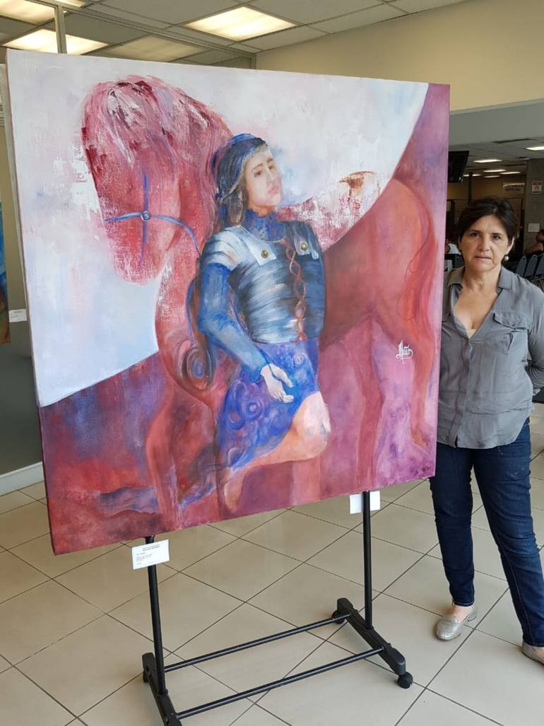 Original Expressionism Horse Painting by María Lidia Muñoz