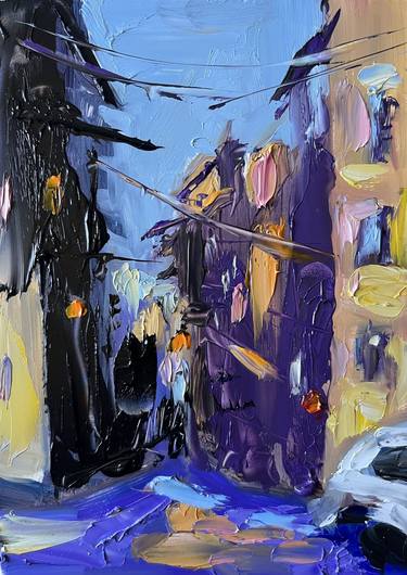 Original Painterly Abstraction Architecture Painting by Nataliya Gurshman