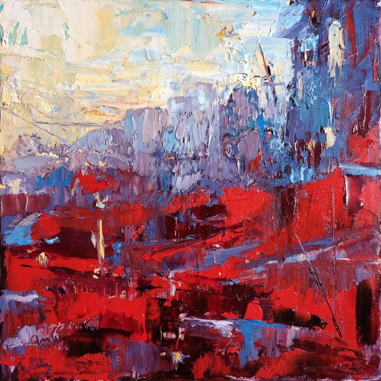 Surreal City Painting by nataliya gurshman | Saatchi Art