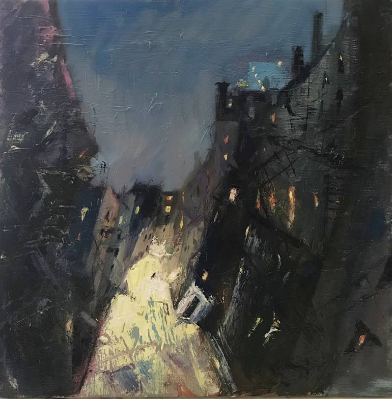 Courtyards of NYC Painting by nataliya gurshman | Saatchi Art