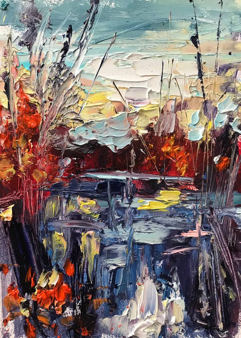 Fall Colors Painting by nataliya gurshman | Saatchi Art
