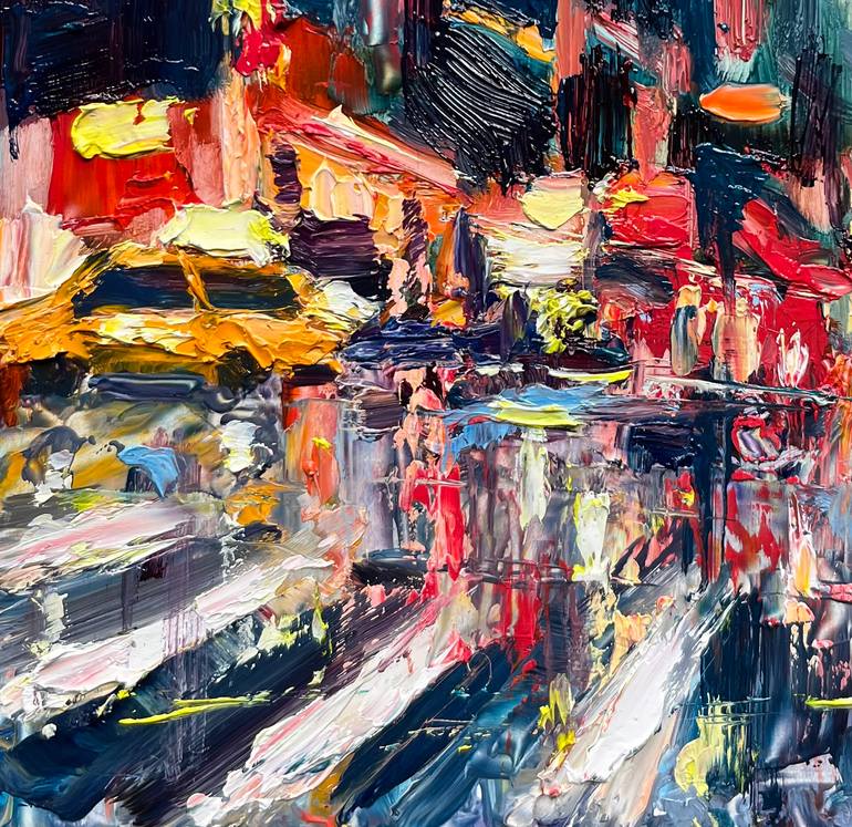 Original Abstract Architecture Painting by Nataliya Gurshman