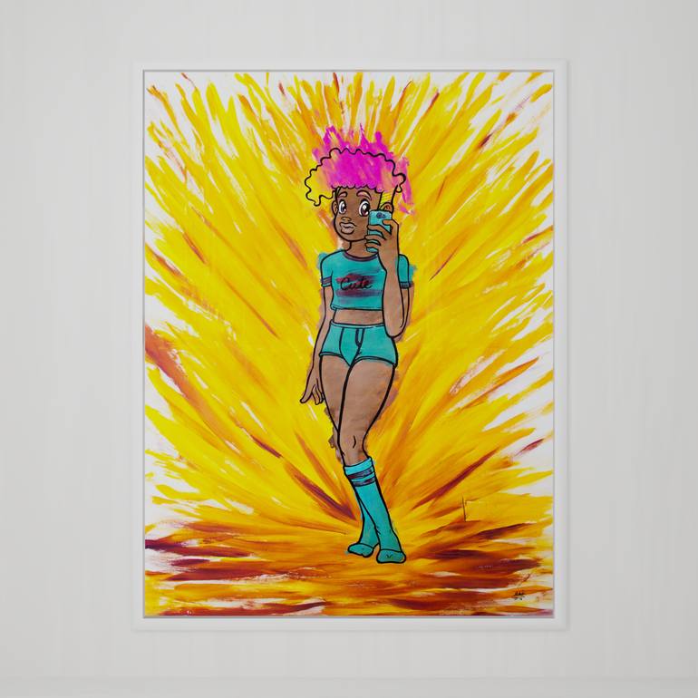 Original Folk Comics Painting by Leho De Sosa