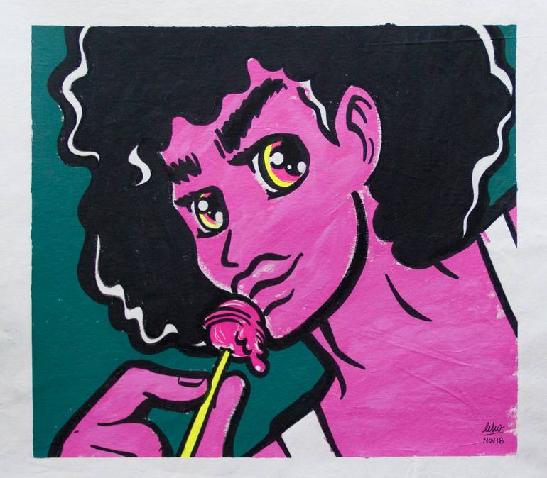 Original Figurative Erotic Painting by Leho De Sosa