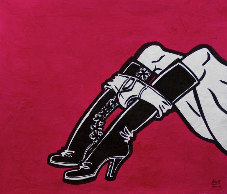 Original Figurative Erotic Painting by Leho De Sosa