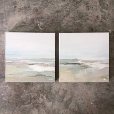 Serene Shoreline Diptych thumb