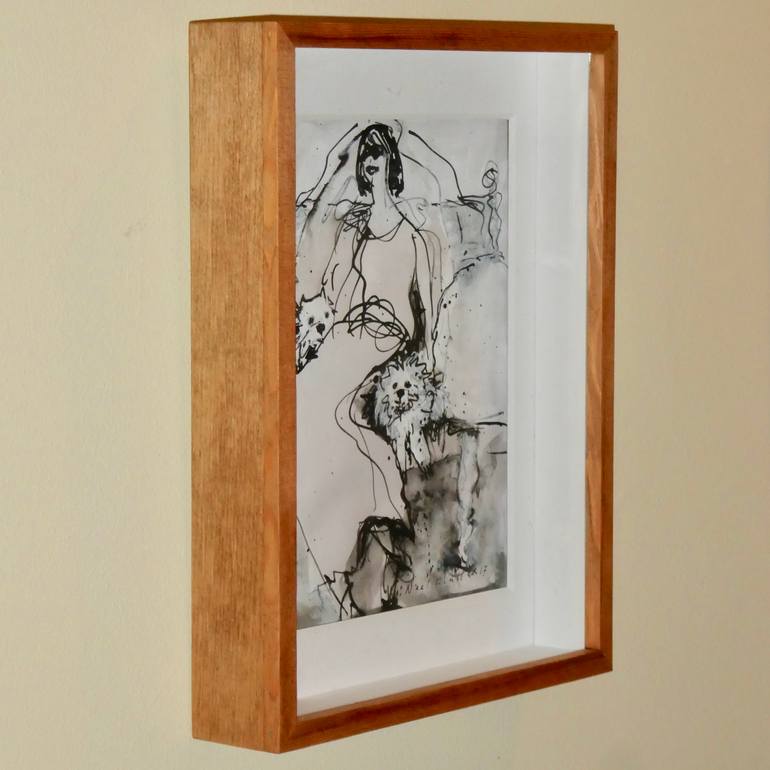 Original Expressionism Women Drawing by Neel Muller