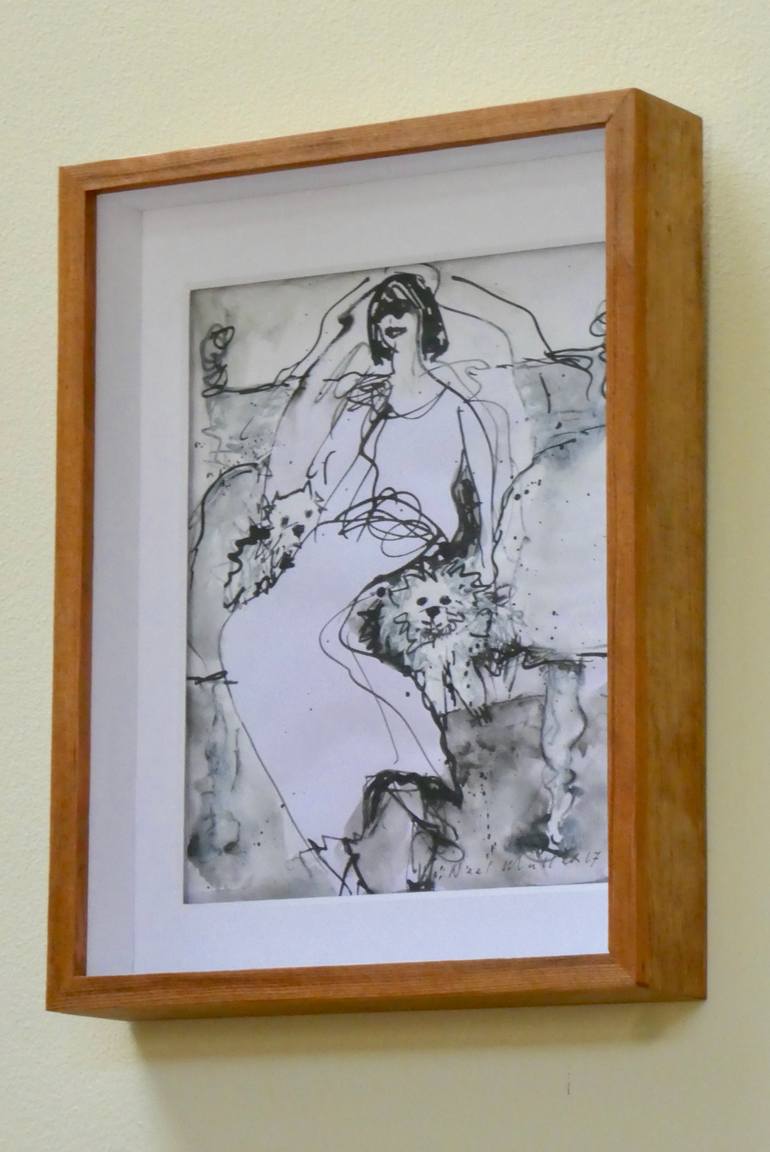 Original Expressionism Women Drawing by Neel Muller