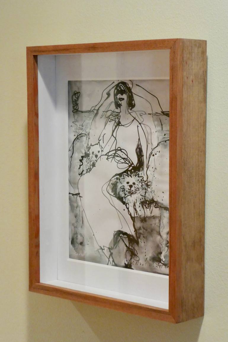 Original Expressionism Women Drawing by Neel Muller