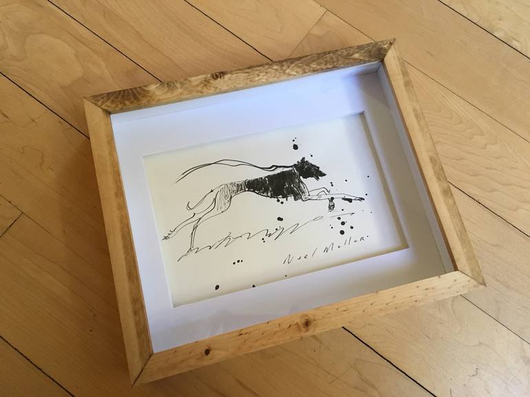 Original Expressionism Dogs Drawing by Neel Muller