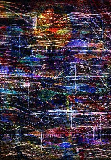 Original Abstract Science/Technology Printmaking by Andy Mercer