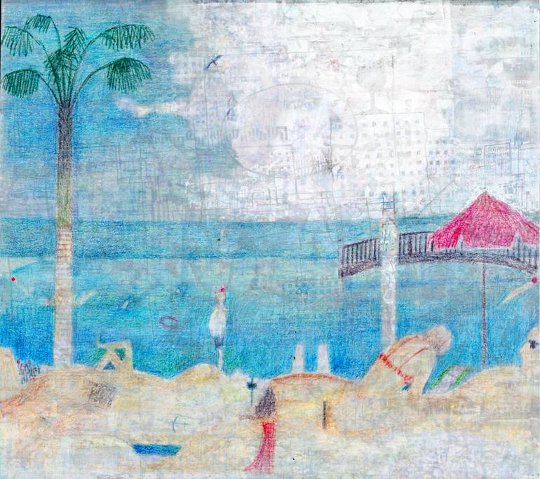 Original Pop Art Travel Drawing by Andy Mercer