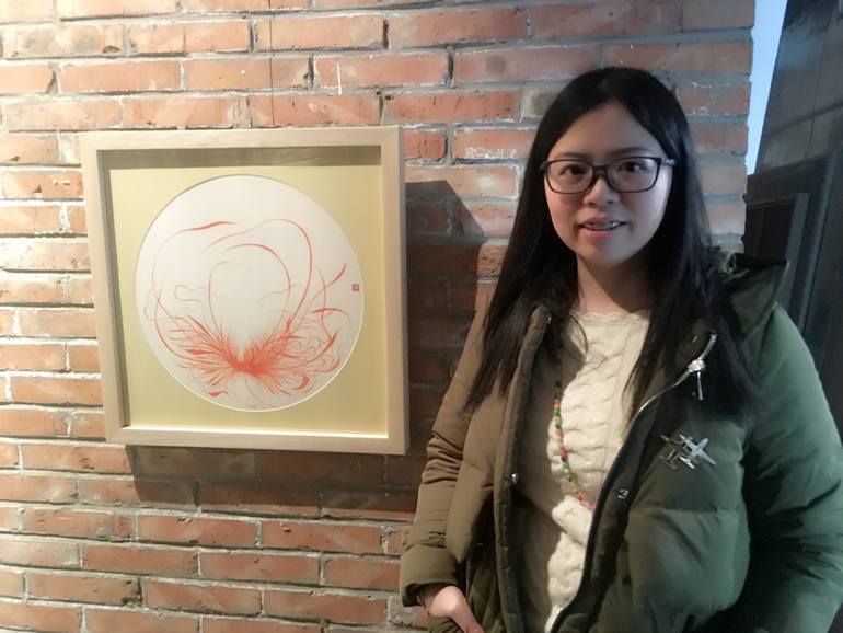 Original Abstract People Drawing by Poon Kanchi
