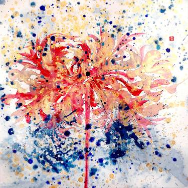 Original Abstract Floral Paintings by Poon KanChi