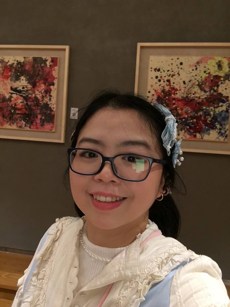 Original Expressionism Floral Painting by Poon Kanchi