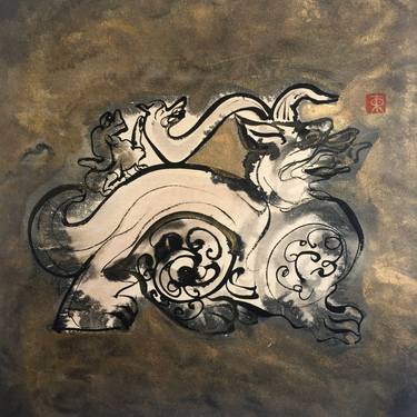 Original Abstract Animal Paintings by Poon KanChi