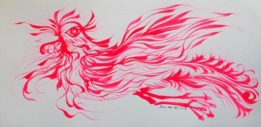 Fluorescent Pink and phoenix number 2 thumb