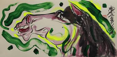 Print of Abstract Expressionism Horse Paintings by Poon KanChi